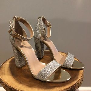 Silver glitter Heels